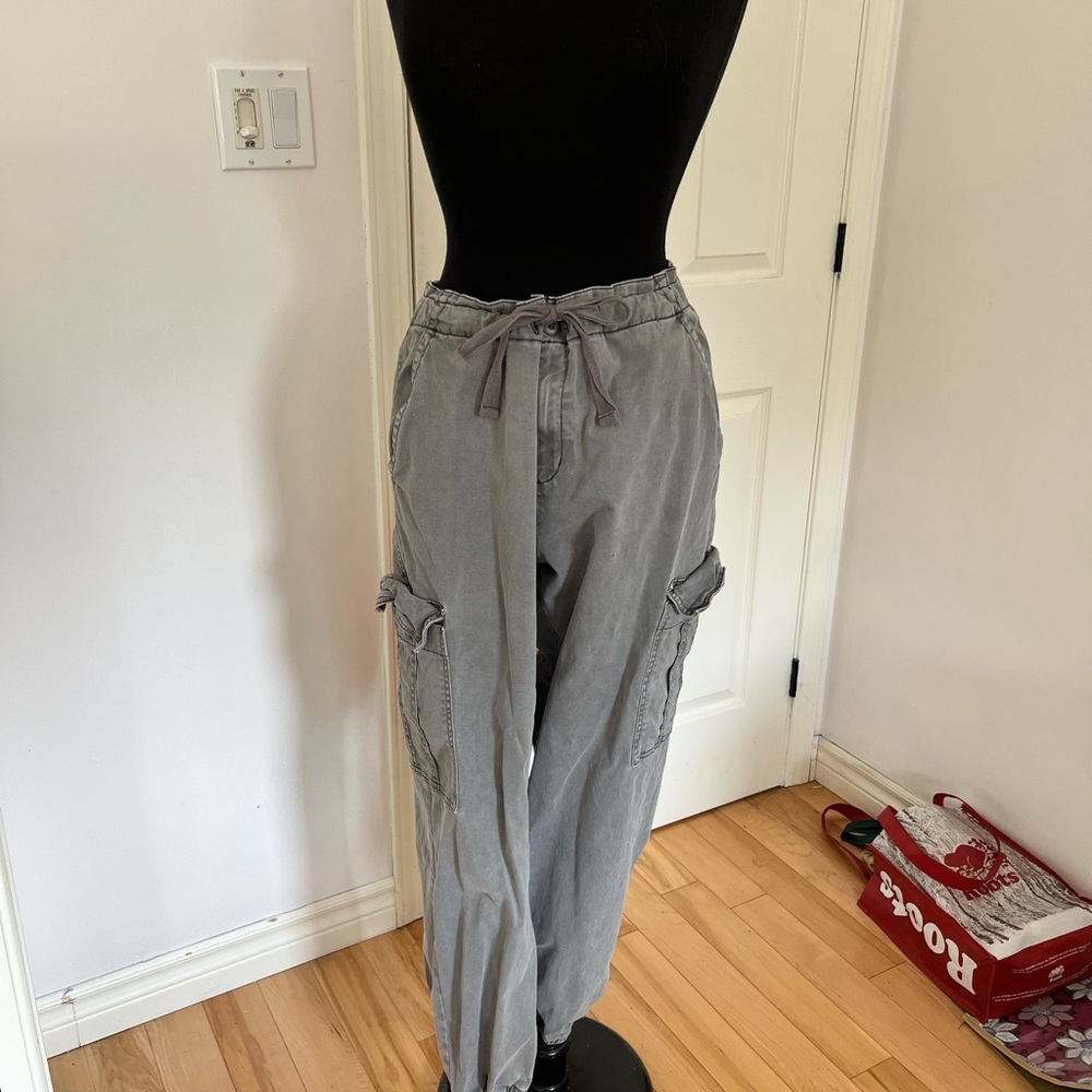 George Charcoal Drawstring Waist Pants